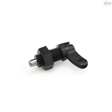 ELESA AISI 303 SS plunger, with locking nut, PMT.200-SST-6-1/2-20-AK PMT.200-SST-AK (inch sizes)